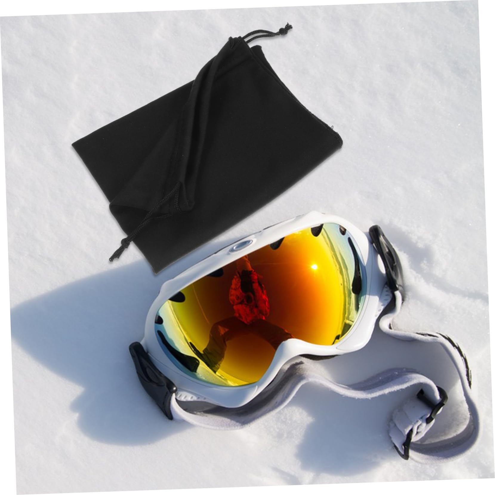 WOONEKY 50 Pièces à Cordon pour de Ski de Rangement pour Lunettes à Lunettes de Ski de Rangement Lunettes de Rangement pour Lunettes de Ski Snowboard Black