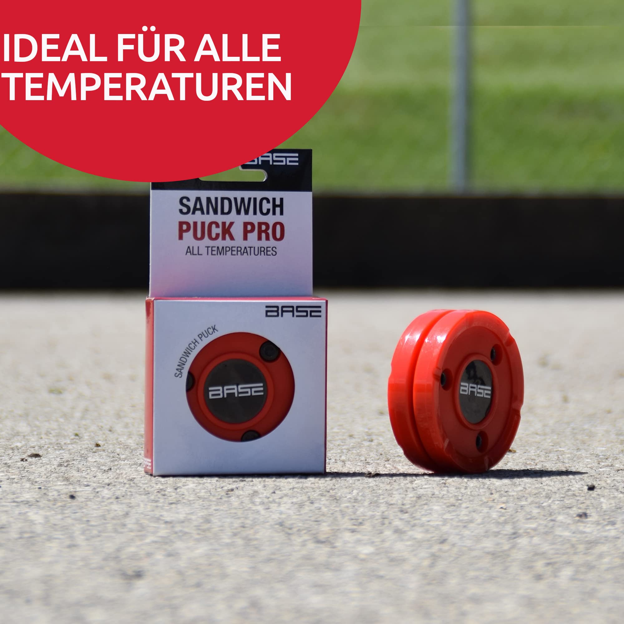 Puck Hockey BASE Street - 7.5cm Arancione Per Interni/Esterni - Foto 2