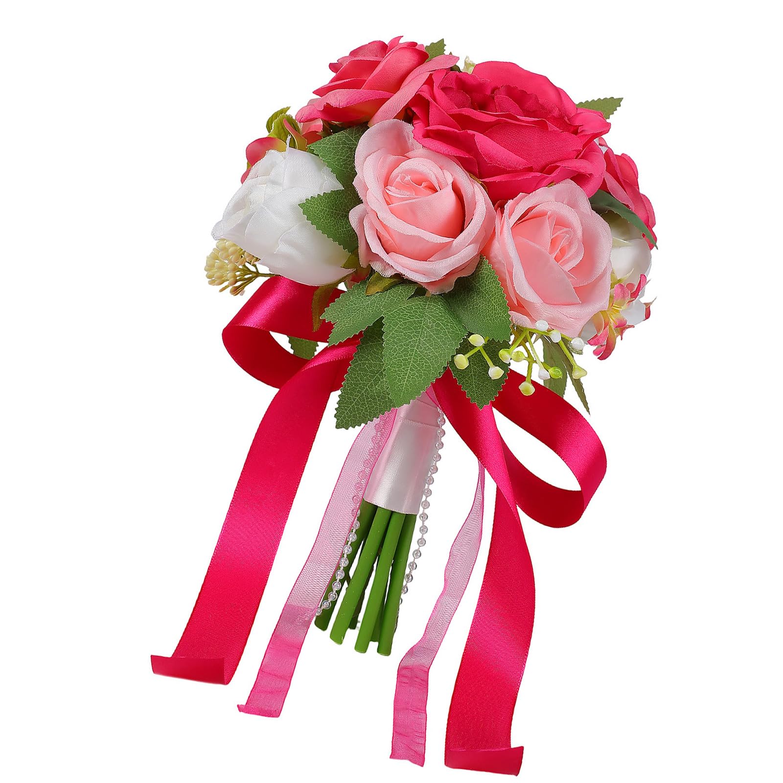 Kalttoy Beautiful Silk Rose Handheld Flower Arrangement Decoration Perfect for Bridal Shoots and Special Event Artificial Flower Arrangement