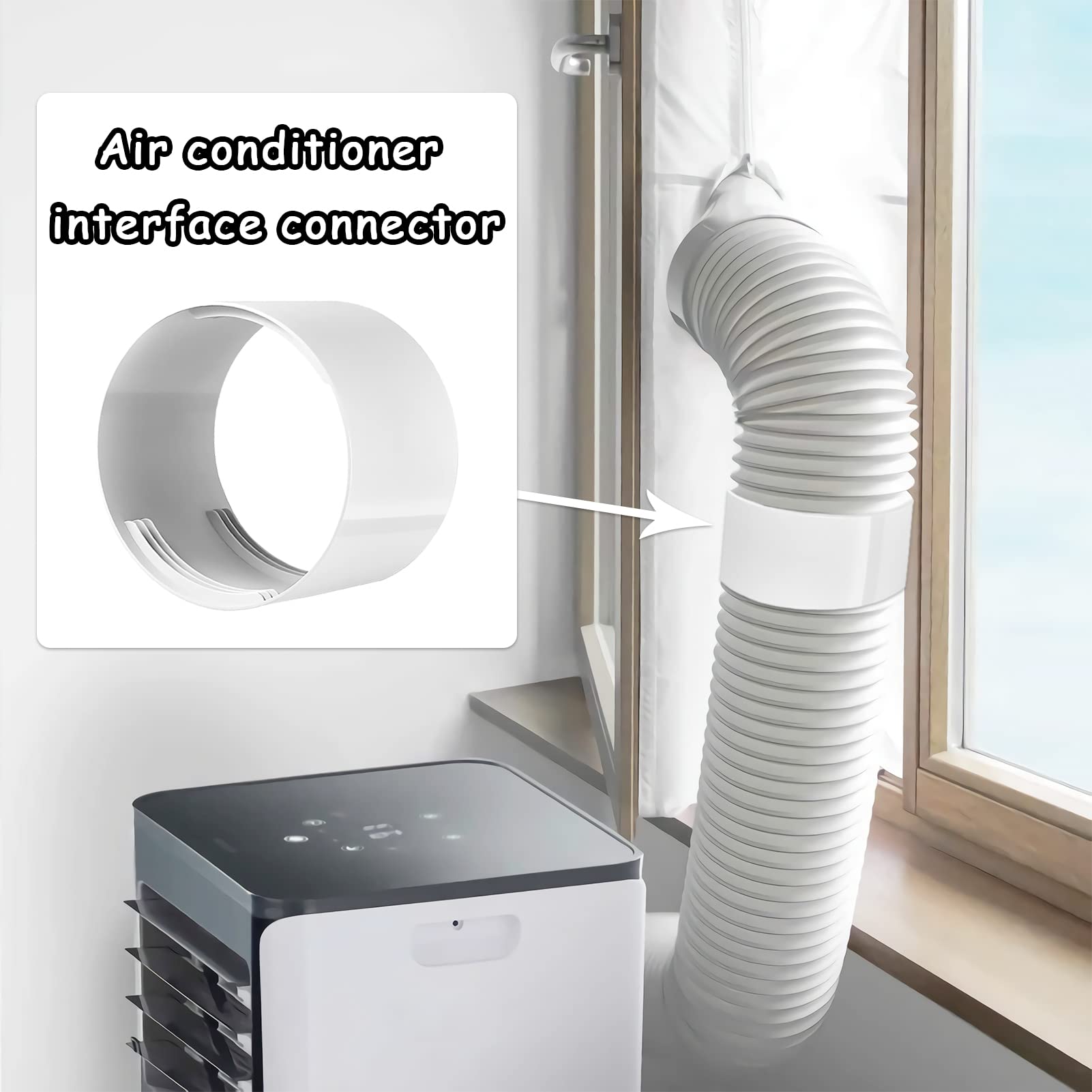 Adattatore Per Tubo Condizionatore Portatile 150 Mm - Raccordo Per Aria Di Scarico - Foto 3