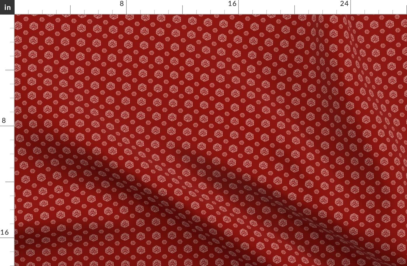 Spoonflower Fabric - Burgundy Dice Gaming Dragons Red Printed on Organic Cotton Sateen Fabric by The Yard - Sewing Quilting Apparel Home Decor