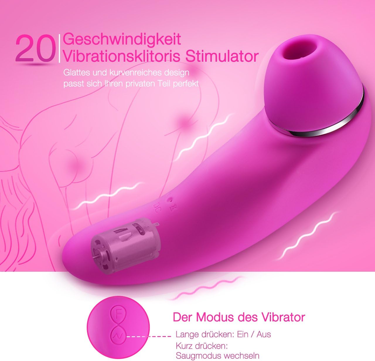 Vibrador Wireless para Las Mujeres, [Nuevo Diseño]NightLand ...
