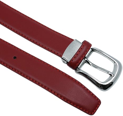 Ceinture Classique En Cuir De Vachette 3 Cm - Boucle Argentée Ajustable - Bleu Roi - Neuf Avec étiquette