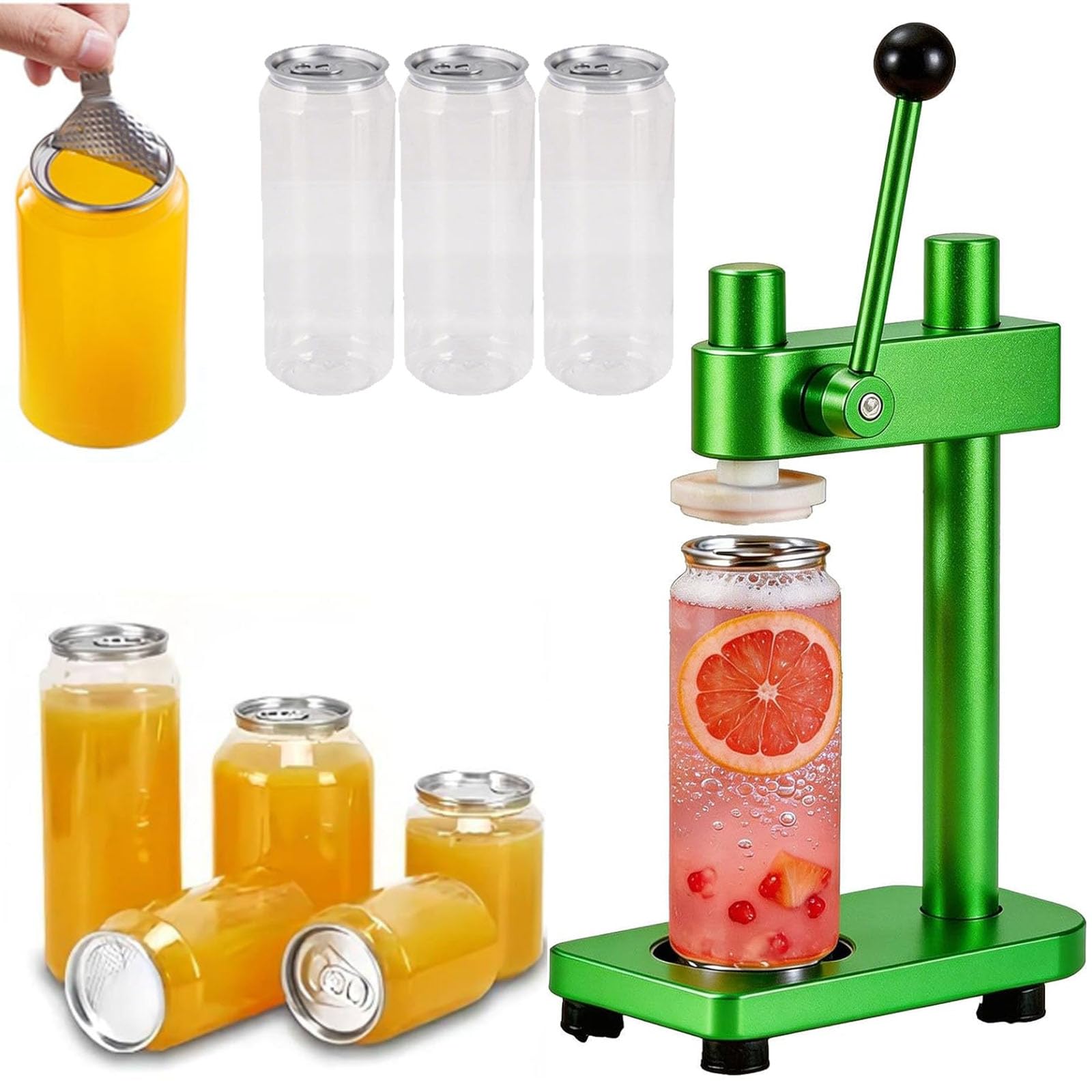 Sellador manual de botellas para preparación casera, ideal para envases de 330 ml y 500 ml