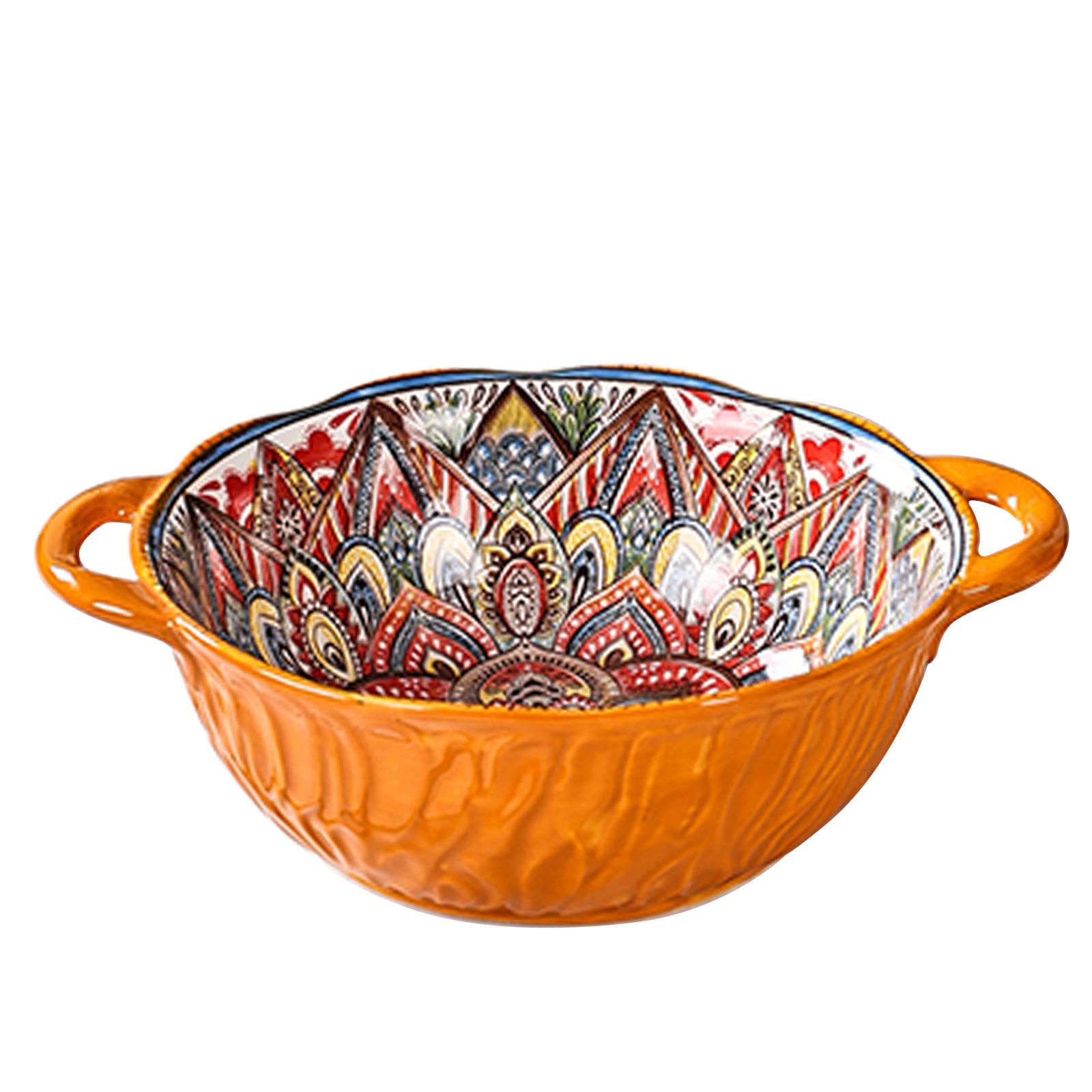 Vaisselle Bol à soupe ramen en céramique, tasse à soupe, grand bol à ramen en céramique, bol à soupe à l'oignon profond allant au four, bol de service allant au micro-ondes.-vert-1000 ml 35 oz (couleu