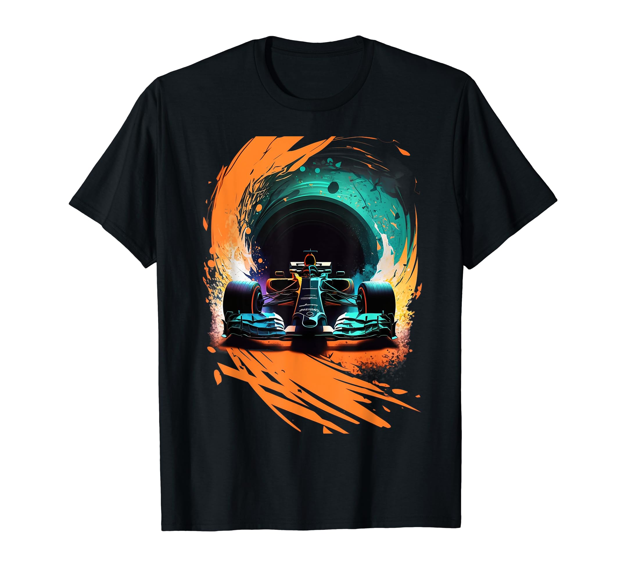 Formula Racing Open Wheel Race Car on Racing Track T-Shirt