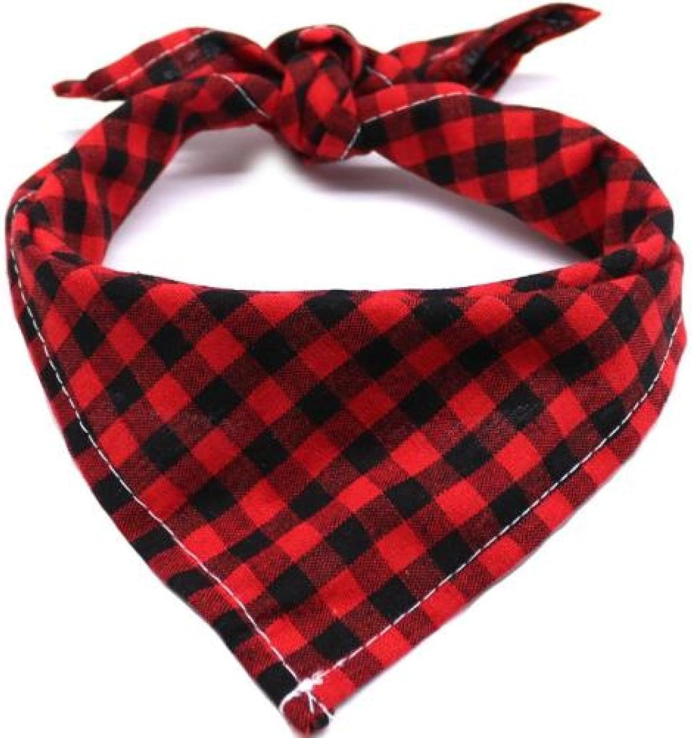Bandanas For Dogs Pet Dog Bandana Small Dog Bibs Scarf Washable Cozy Cotton Plaid Printing Puppy Kerchief Bow Tie Pet Accessories 6Pcs G