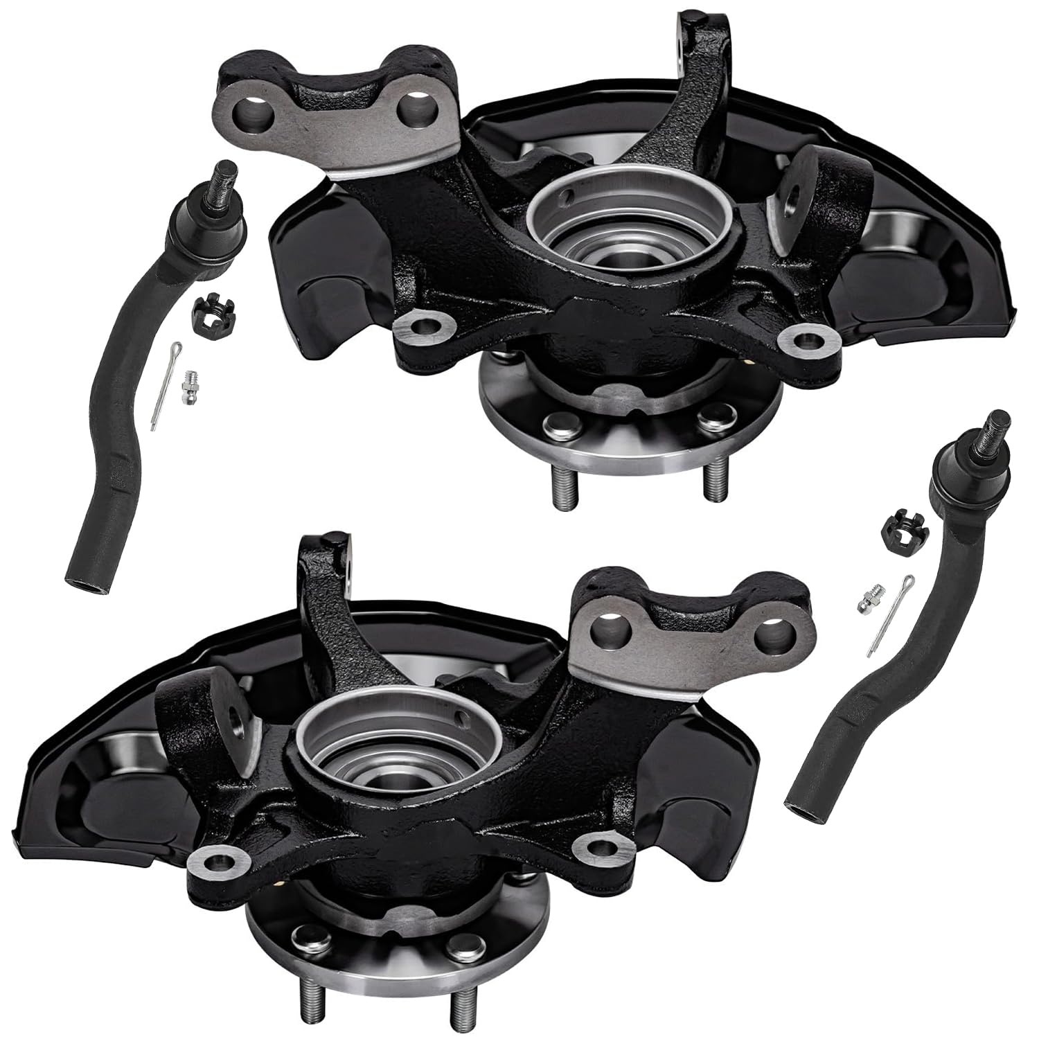 Detroit Axle - 4pc Front Steering Knuckles Kit for 2007-2009 Toyota Camry