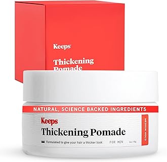 Matte Thickening Pomade for Men - Natural Ingredients for Fuller Hair: Biotin, Caffeine, Green Tea & Saw Palmetto - All-Day Medium Hold for All Styles