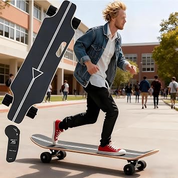 Electric Skateboard | Motorized Skateboard 2026 New | Electric Longboard For Adults | 8/15/22/30km Range, 20/25km/H Top Speed, Easy To Carry - Unlock Your Urban Adventure 22km