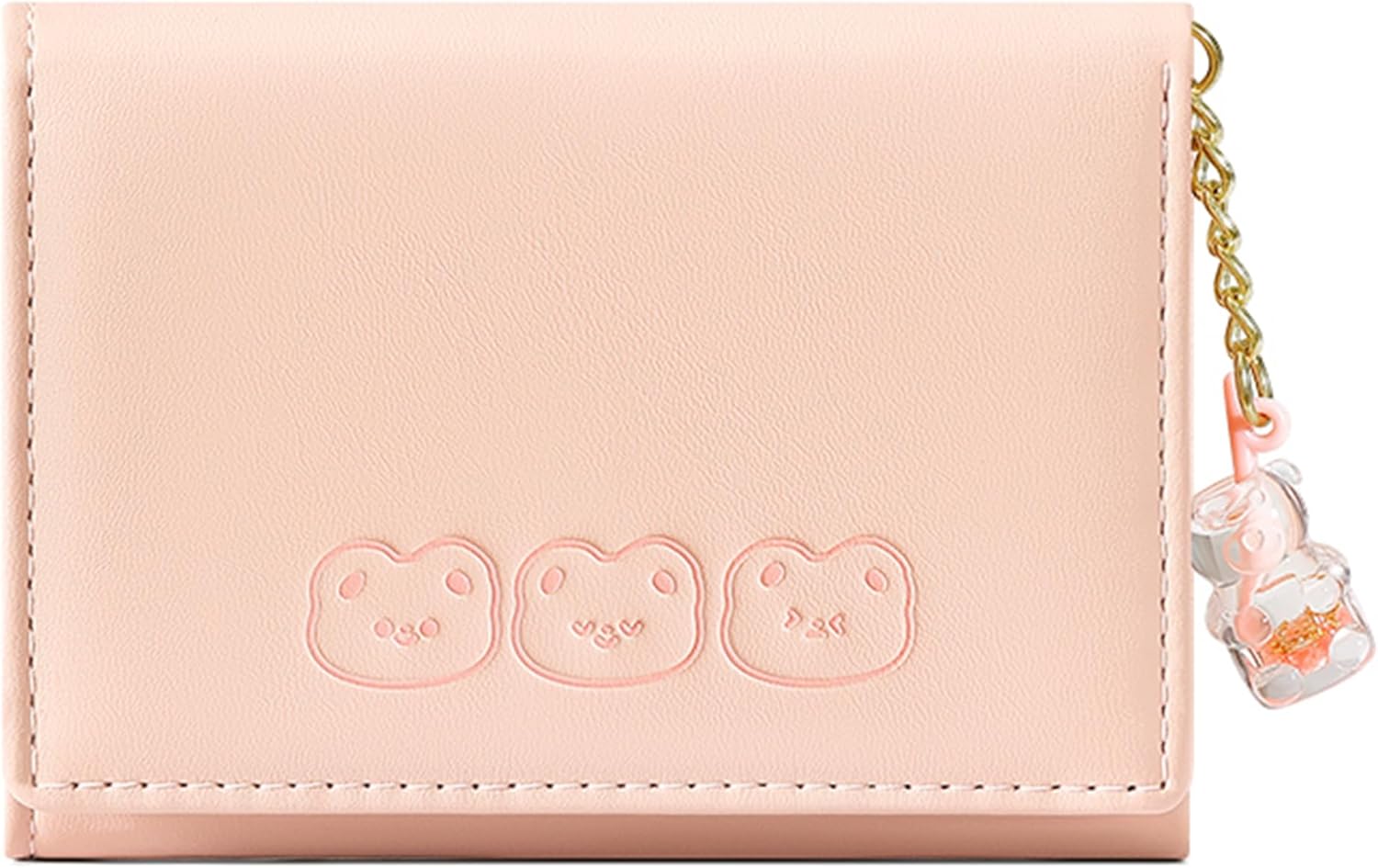 Amazon | MOMOJULI かわいいくま 三つ折り財布 PUレザー 美的財布