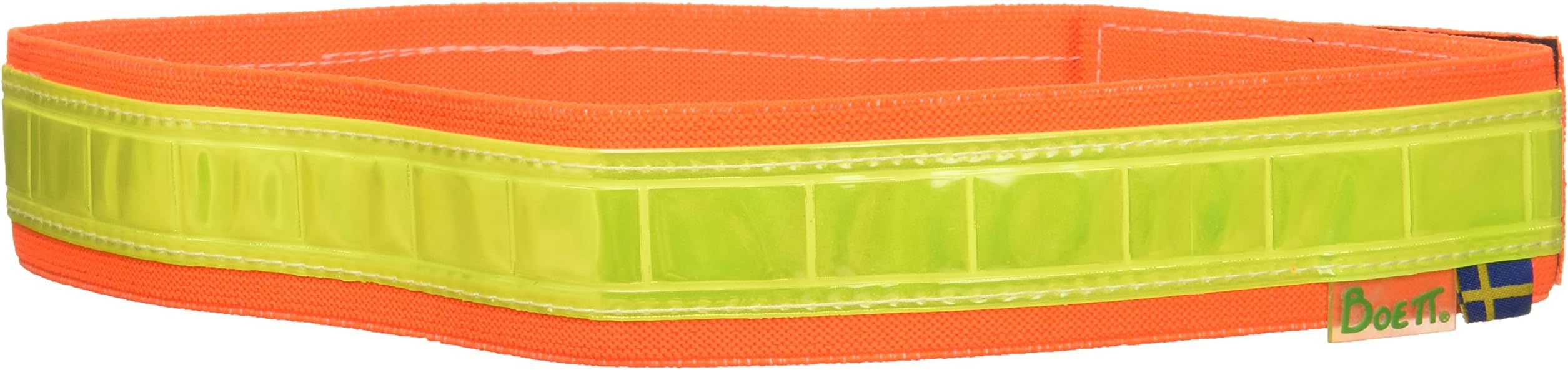 Boett 2-Inch Reflective Velcro Dog Collar, X-Large, Orange
