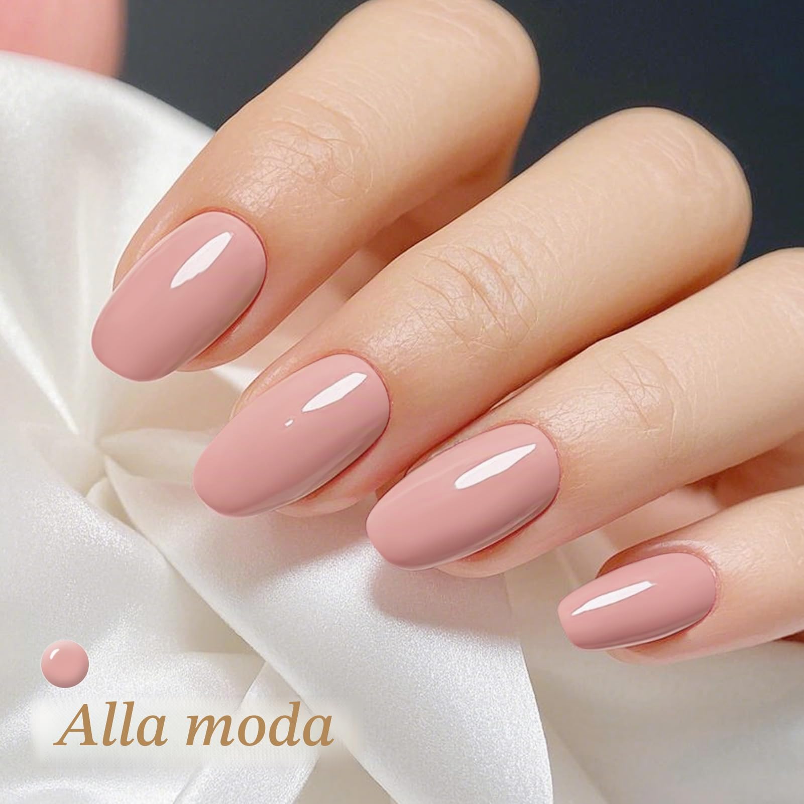 Born Pretty Set di smalti UV in gel, 52 pezzi, colore nude, rosa, rosso glitterato | Unghie in gel con base, top coat e top coat opaco, soak-off, mini UV LED, regalo