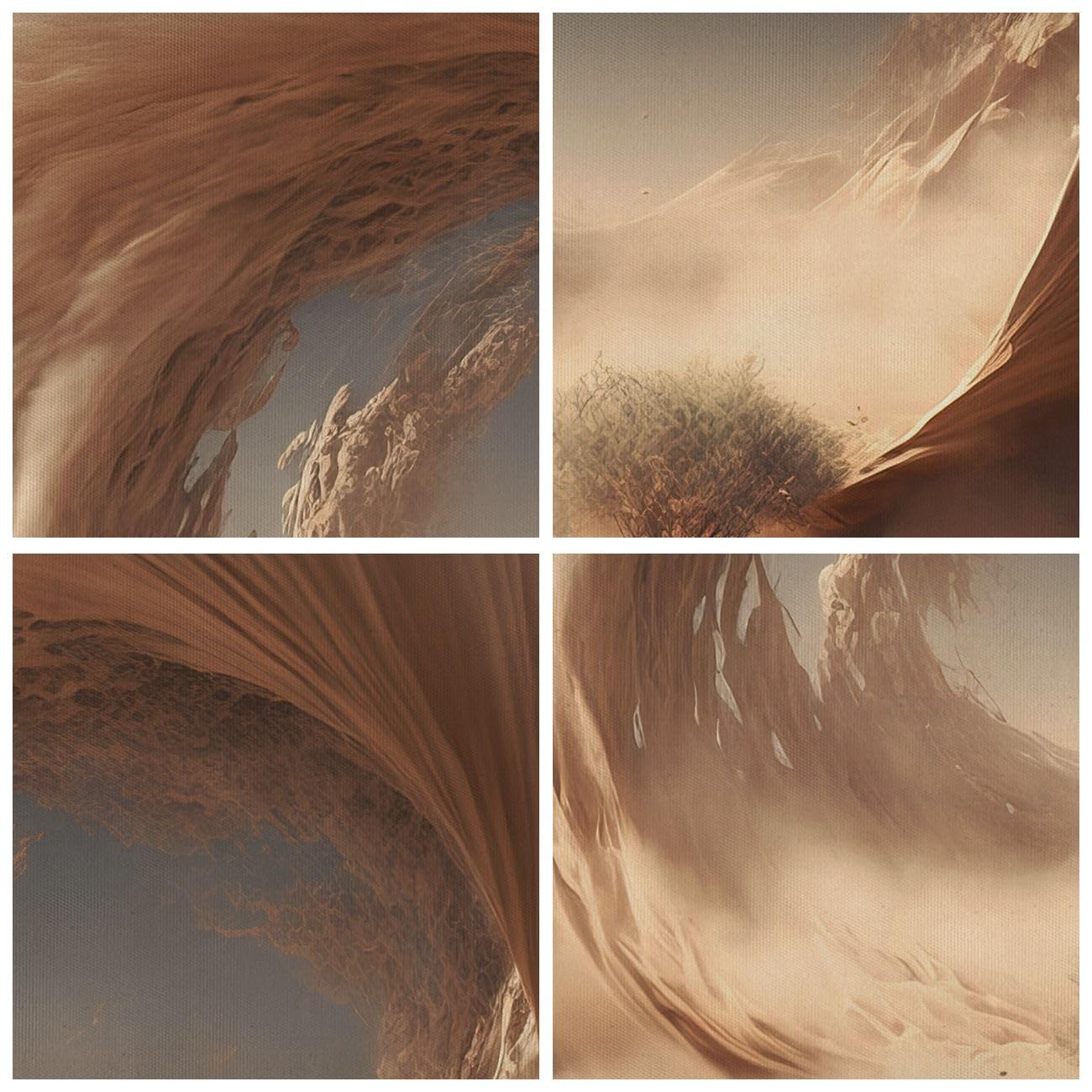 ARTTOR Bilder auf Leinwand 120x80cm Wandbild Landschaften - 5710 | Sand Wüste UND Groß XXL Wanddekoration Wohnzimmer Schlafzimmer Küche Wanddeko Wand Kunstdruck Wandkunst Wall Decor ARTTOR