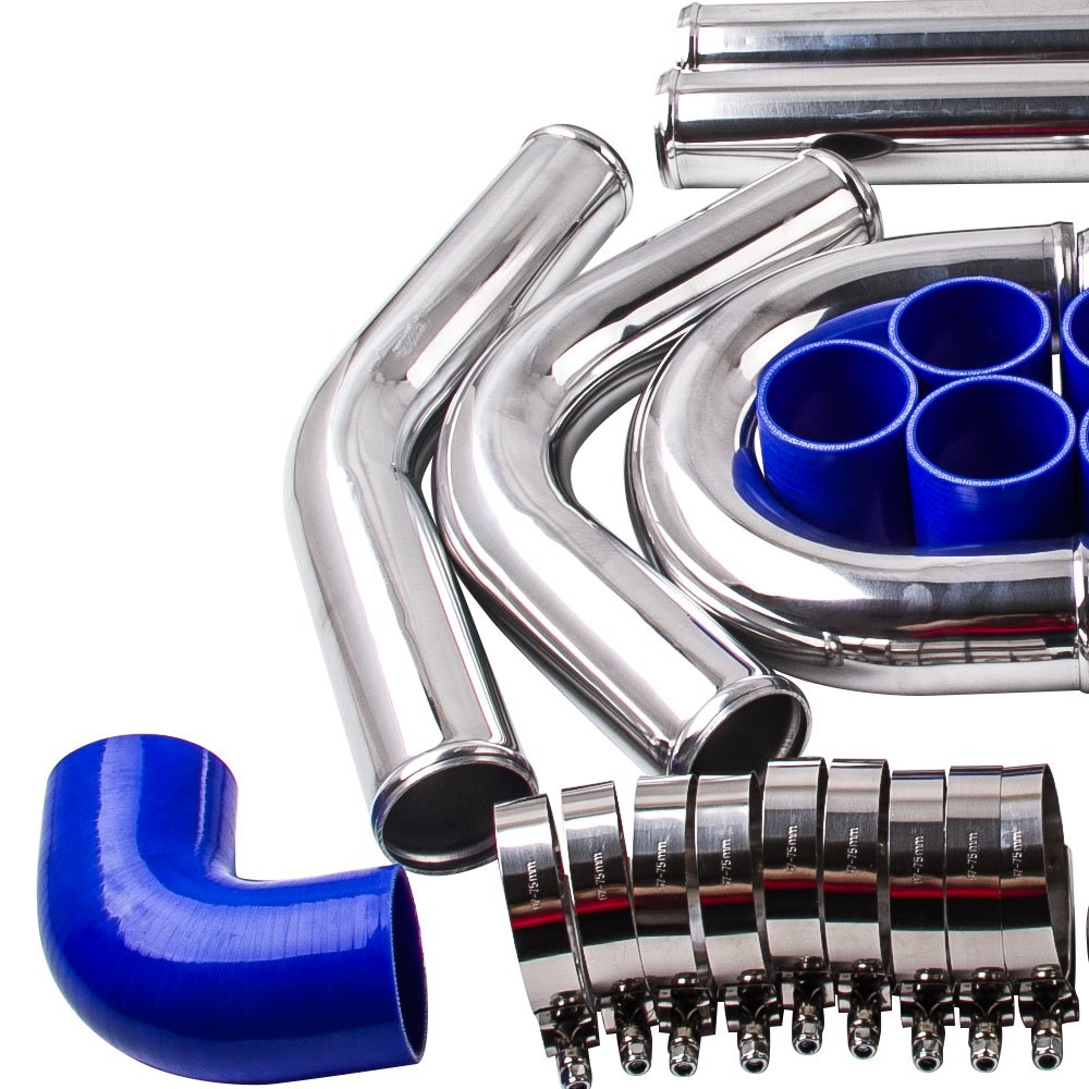 maXpeedingrods 2,5 pollici, 64 mm, in alluminio, universale, kit per tubazioni turbo