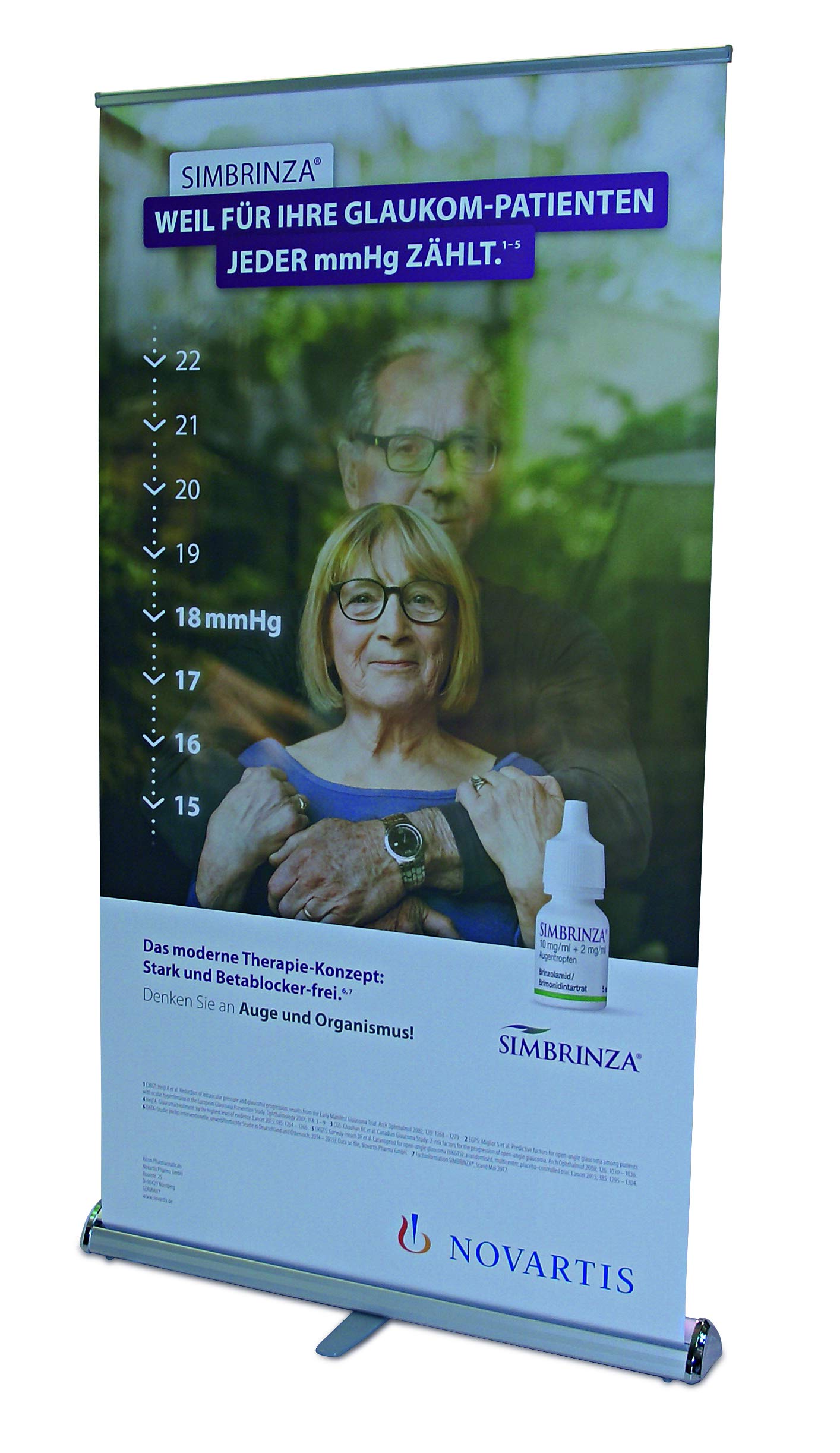 RollUp Business + blickdichter PrintGreen! Grafik 85 x 200 cm