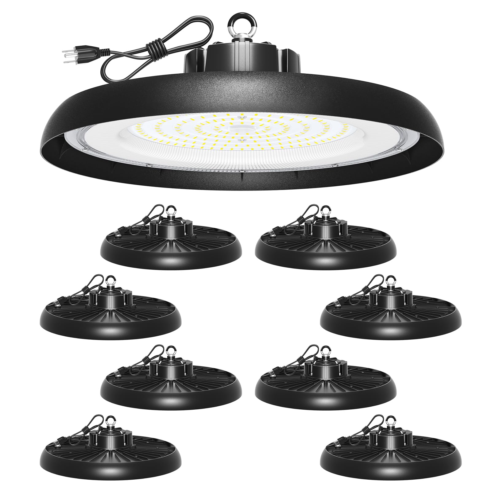 ONLYLUX UFO LED High Bay Light, 250W 5000K 37500LM, Plug and Play