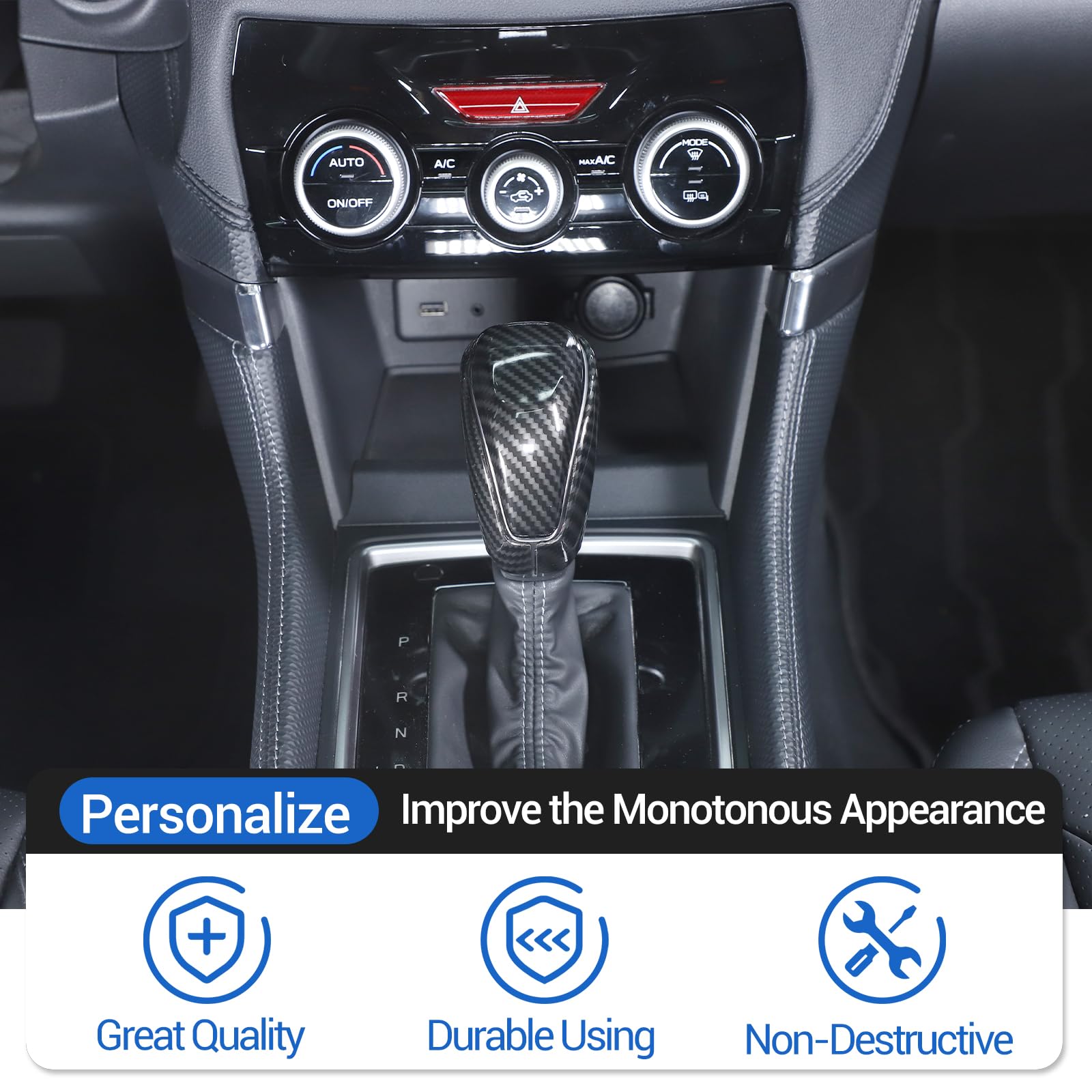 Subaru Forester Schaltpanel Aufkleber - Kohlefaser Optik 2008-2012 LHD