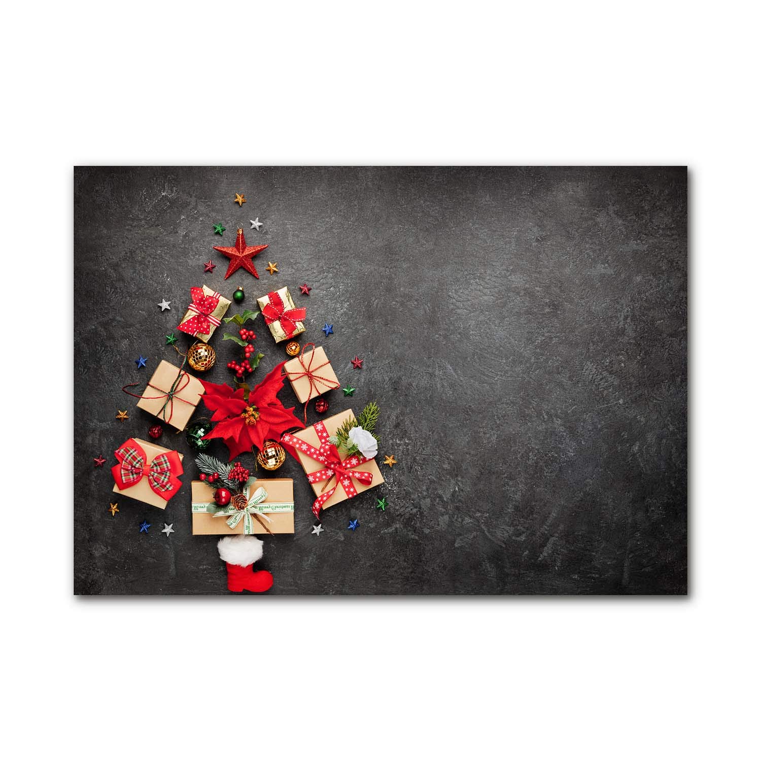 Peinture de Noël sur Verre Trempé抗震易打理 Tableaux la Mur 100x70 cm