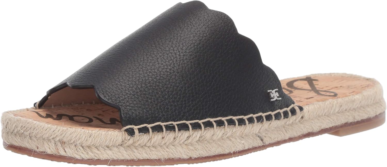 Sam Edelman Women's Andy Slide Sandal 6 Black Leather