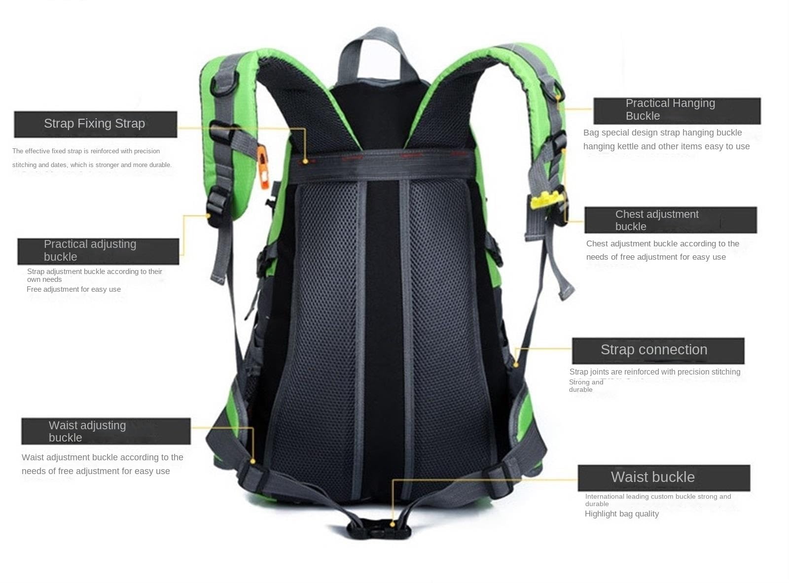ontañismo Mochila de Senderismo Mochila Ligera Para Acampar, Senderismo, Trekking, Para Hombres Y Mujeres, Para Montañismo Al Aire Libre Campamento Exterior(Rose Red)