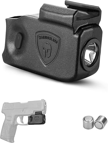 WARRIORLAND Mini lámpara de pistola con funda Kydex a medida pistola Taurus G2C Taurus G3C luz de pistola G2C de 150 lúmenes linterna táctica LED