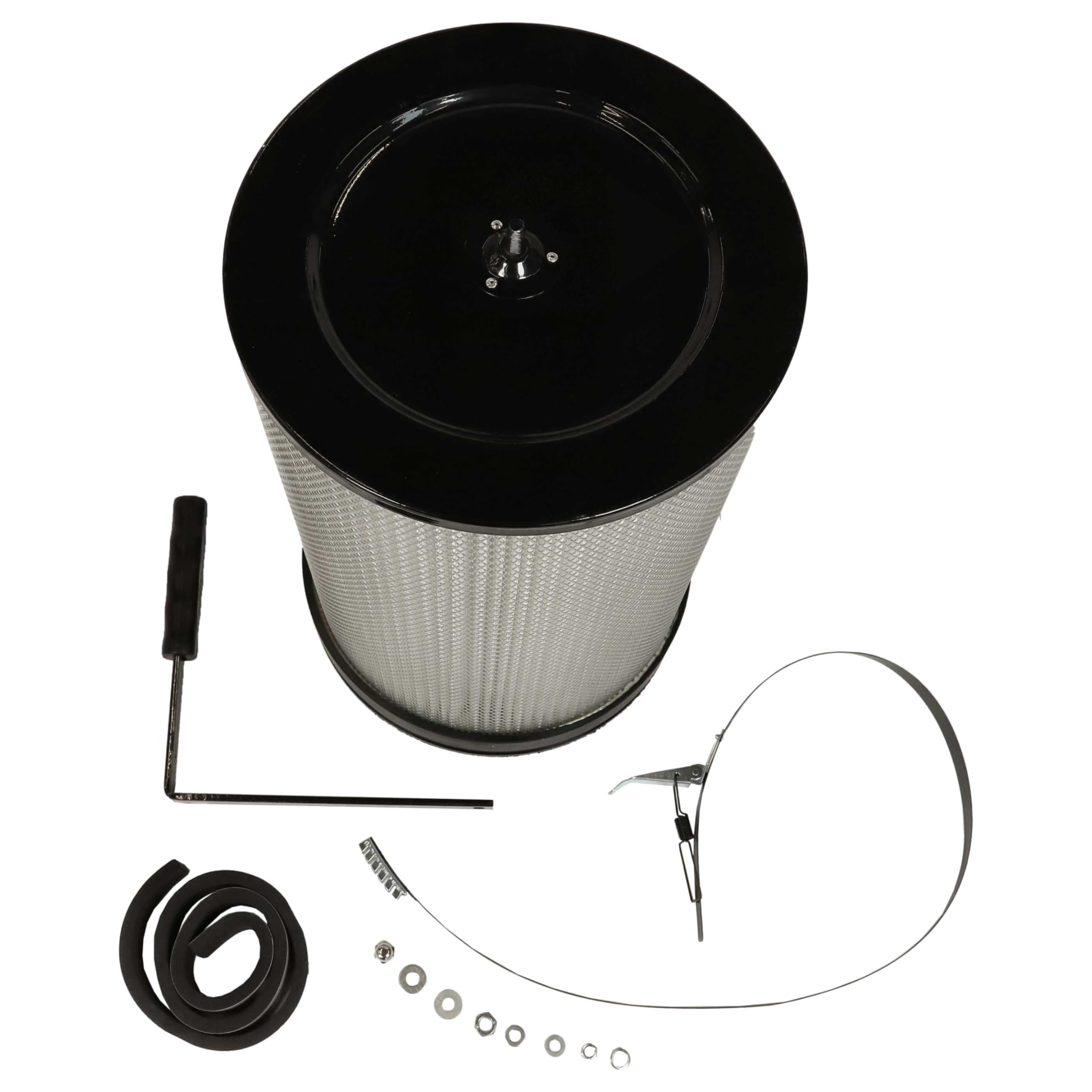 vhbw 2x Filtro de polvo fino compatible con BAMATO AB-550 sistema de extracción - Cartucho de filtro de polvo fino con cepillo de limpieza