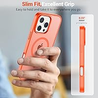 Vista 85 de SUPFINE - Funda magnética para iPhone 13 Pro Max (compatible con MagSafe), (protección contra caídas de grado militar de 10 pies), delgada, Negro