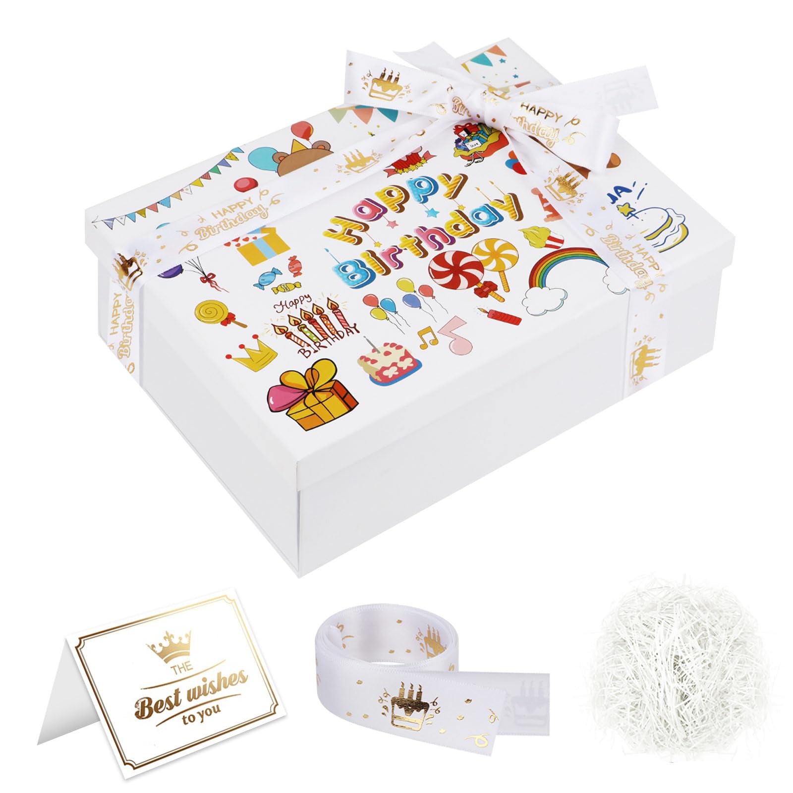 Empty Gift Boxes For Presents Medium 25 x 18 x 8.5 cm Gift Boxes With Lids