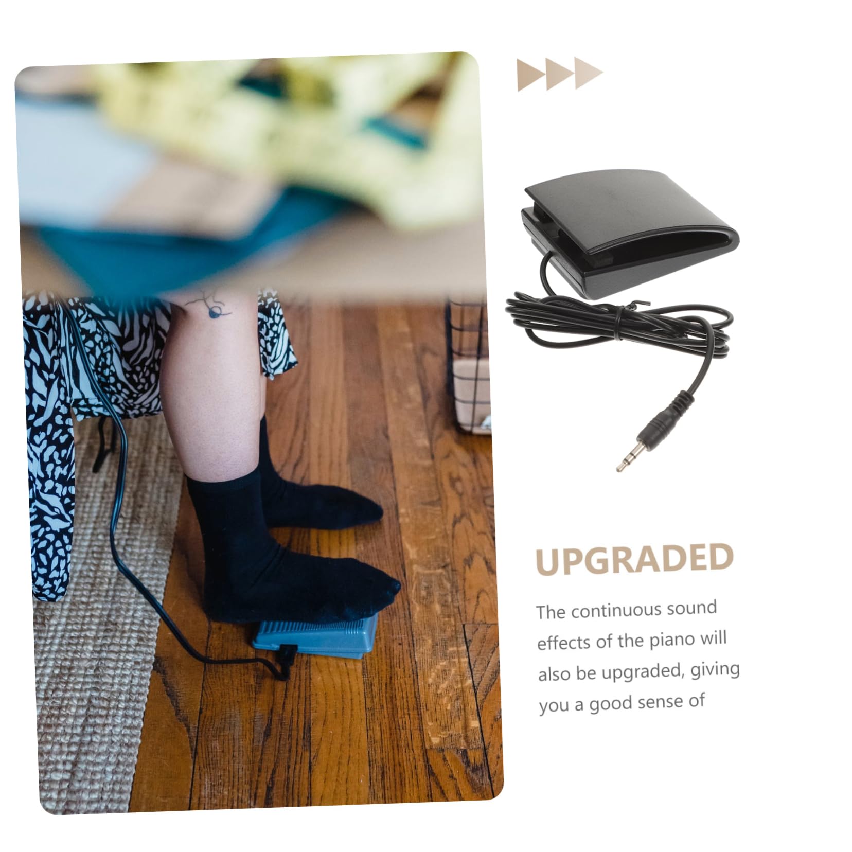 JEWEDECO Wide Range Damper Pedal for Electronic Piano Easy to Use Sturdy for Beginners Professionals