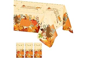 Thanksgiving Tablecloth Disposable 3pcs - Decorate Your Event with Autumn Harvest