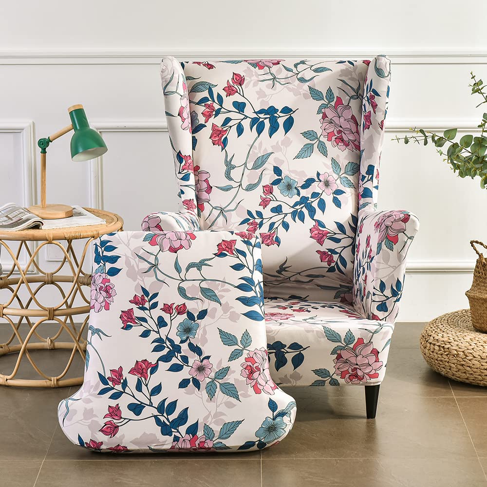 Fauteuil de salon Wingback avec base en X en bois, Allemagne En vente sur