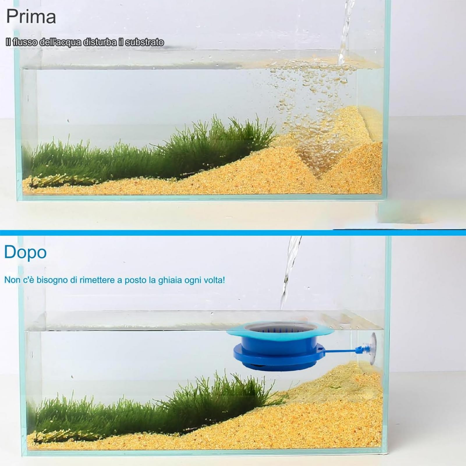 Déflecteur pour le débit d'eau d'aquarium - Contrôleur de débit d'eau pour aquarium, outil de changement d'eau sûr et inodore pour protéger le gravier, les aquatiques et les d