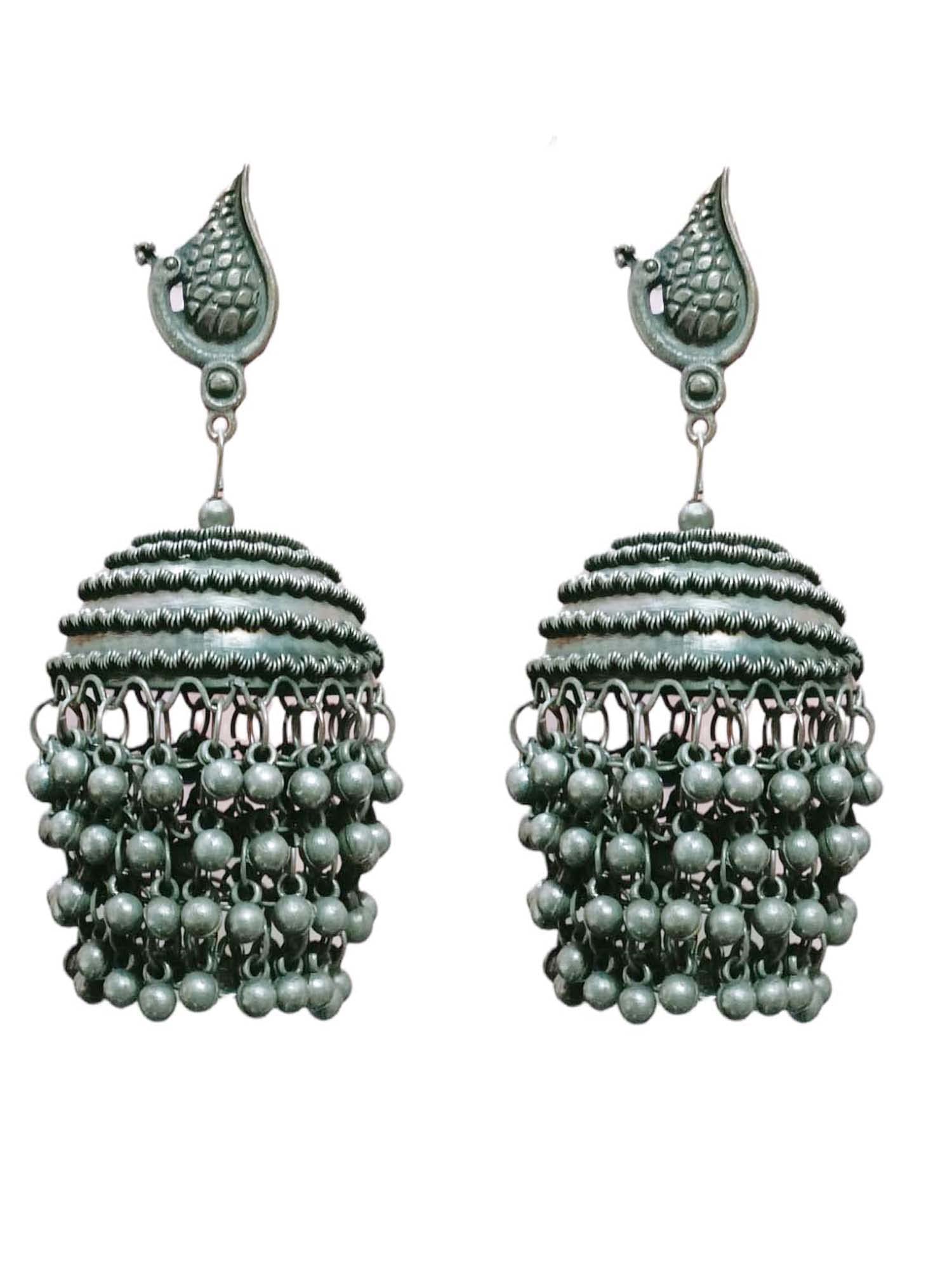 Paninaro Oxidised Trending Peacock Jhumka Earring for Women & Girls (B0B4WQ6ZSC) Amazon Price History, Amazon Price Tracker