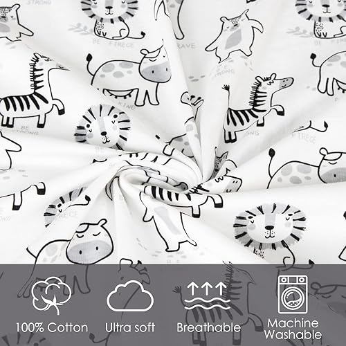 Miniatura 3 de Beberoad Love Paquete de 2 sábanas para cuna N Play para bebé 100 algodón ultra suaves unisex para niños y niñas elásticas lavables color blanco 38