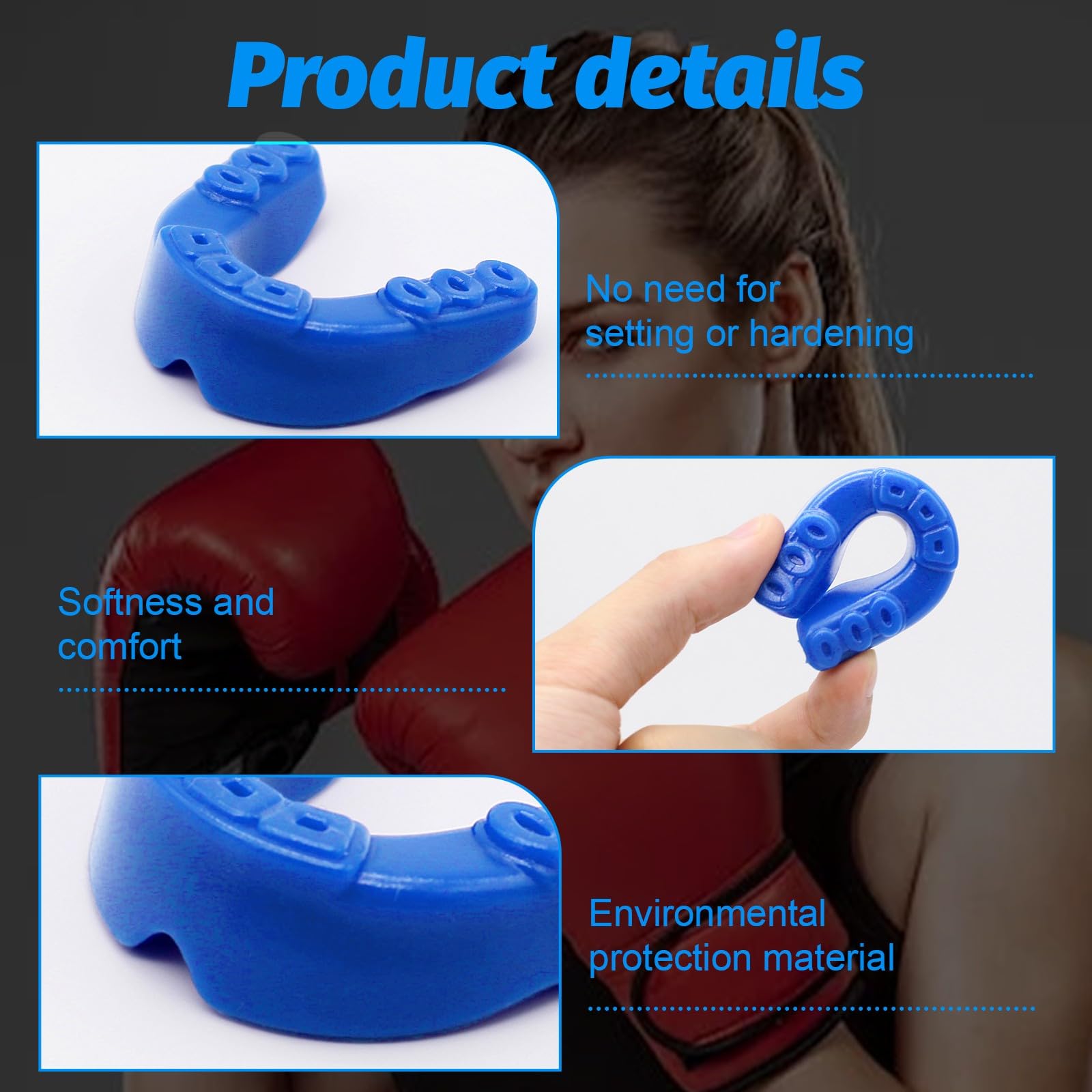 4 PCS Paradenti Rugby, Paradenti sportivo, Paradenti per Rugby Boxe Junior Karate Kumite Bambino Basket Ragazzo Pugilato Muay Thai Kick Boxing Football Americano, Proteggi i tuoi denti