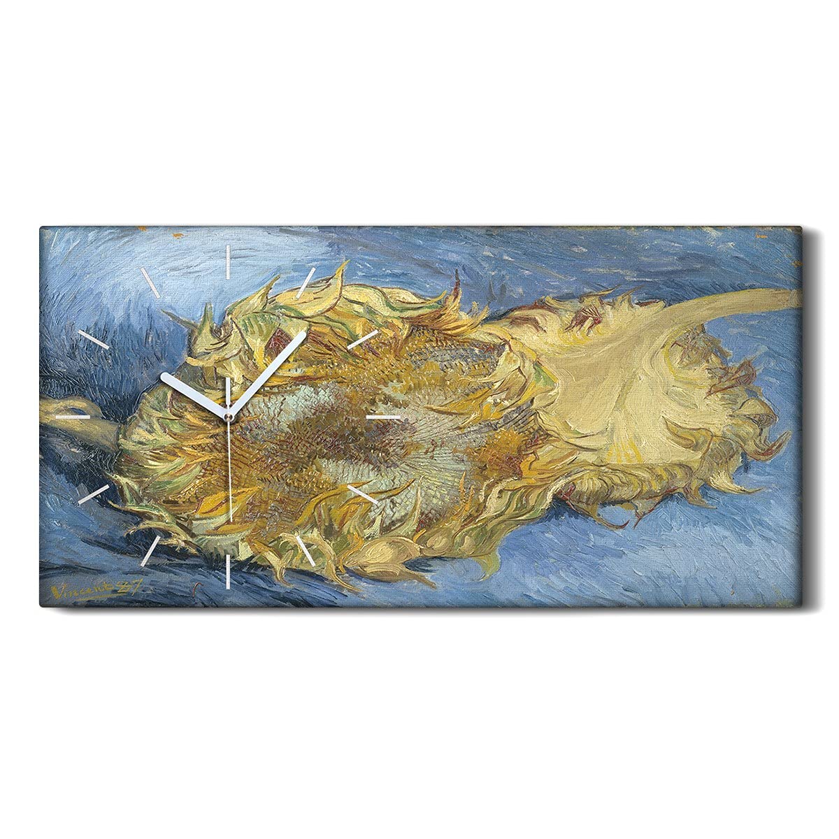 Horloge sur Toile silencieuse sans tic-tac 60x30cm déco salon moderne
