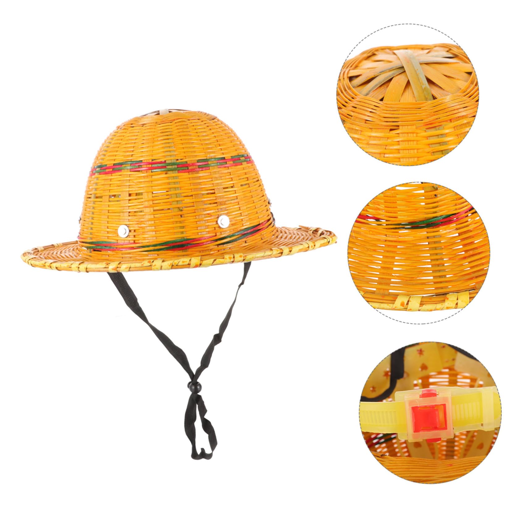 Schutzhelm mit Kurzem Schirm Atmungsaktiver aus Bambusgewebe Leichter Arbeitsschutzhelm im Sommer mit UV Schutz und Robustem Bambusmaterial für Baustellen