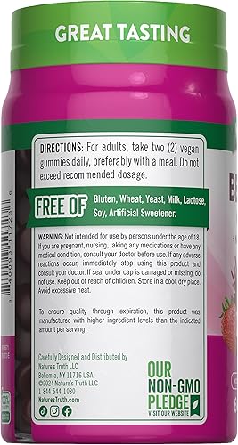 Miniatura 7 de Gomitas de raíz de remolacha  60 unidades  Veganas, sin OMG y sin gluten  Suplemento súper alimenticio  con pimienta negra  Sabor natural de fresa