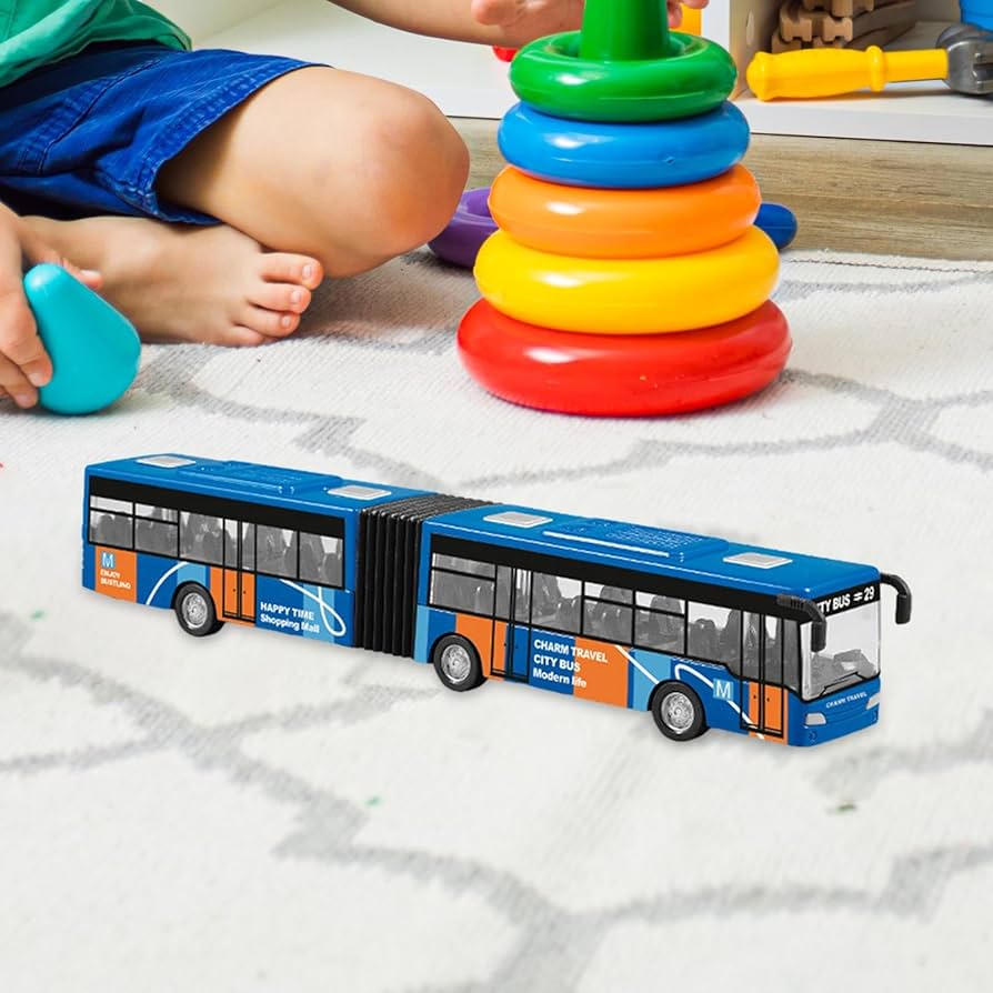 バス型おもちゃ 金属製 青と白 Amazon.co.jp: シミュレーション