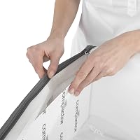Sac de vidat Compactor mărimea L, extra plat - Depozitare sub pat pentru haine, perne, pături - Compatibil cu aspiratorul, reutilizabil, ermetic 8
