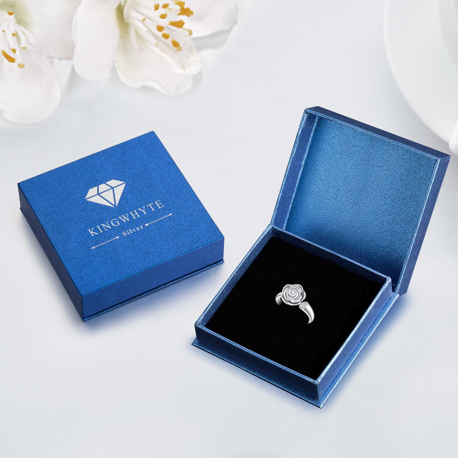 KINGWHYTE Anillo de plata de ley 925 con diseño de infinito para mujer, urna de cremación, cenizas, anillo de recuerdo, joyería para mujeres, madres, hombres y mascotas, Plata de ley