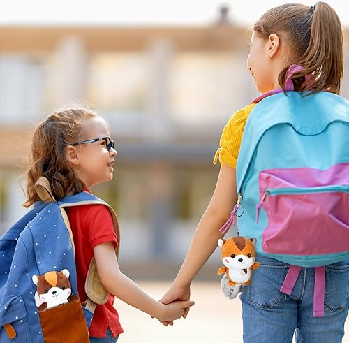 Miniatura 7 de Sosation 6 piezas de ardilla de peluche de Navidad, regalos para amantes de las ardillas de 4.7 pulgadas, pequeñas y lindas ardillas de peluche para