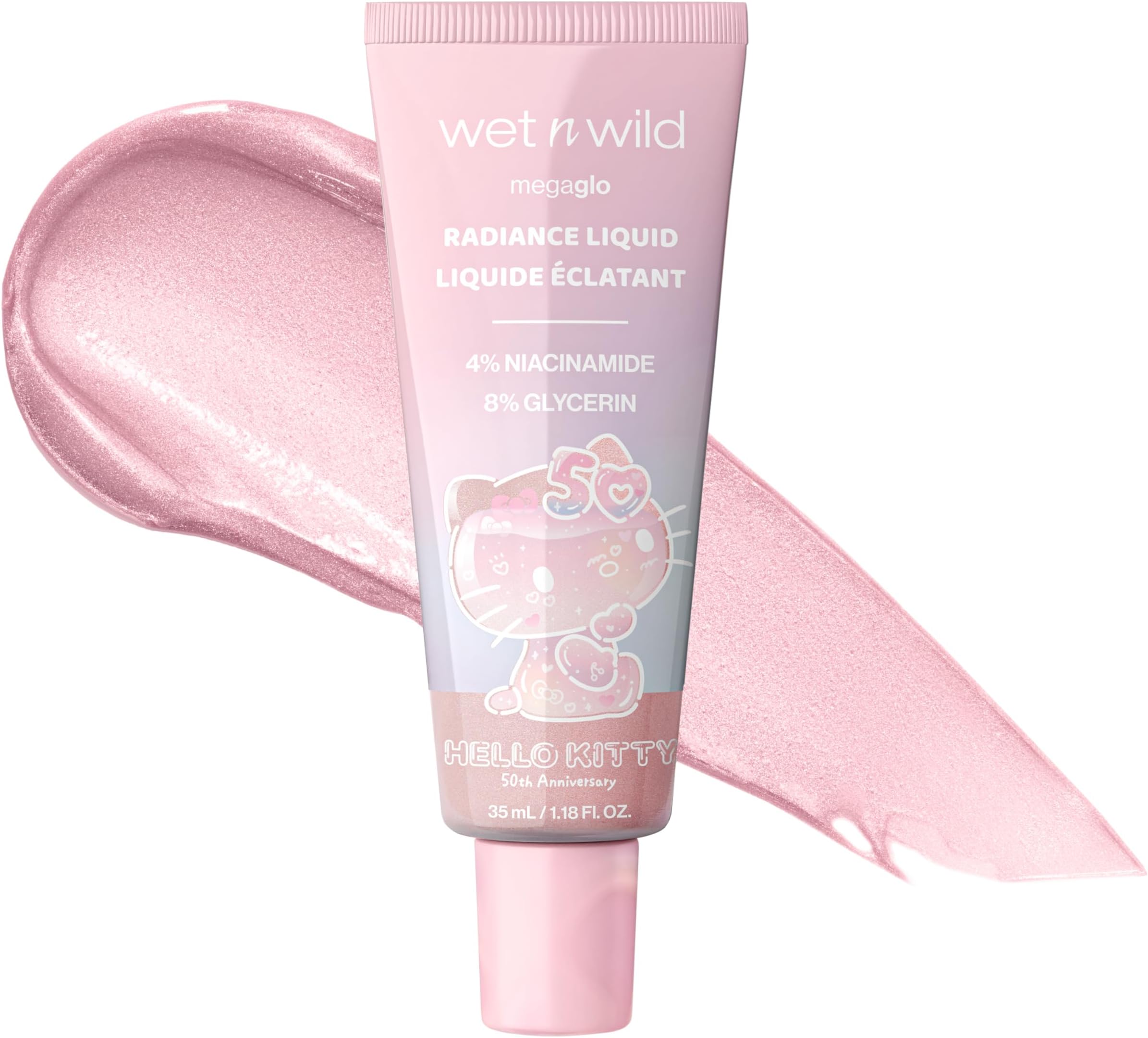 Hello Kitty Radiance Liquid, Nourishing Niacinamide & Glycerin Infused Formula, Natural Multi-Functional Glow, Cruelty-Free & Vegan