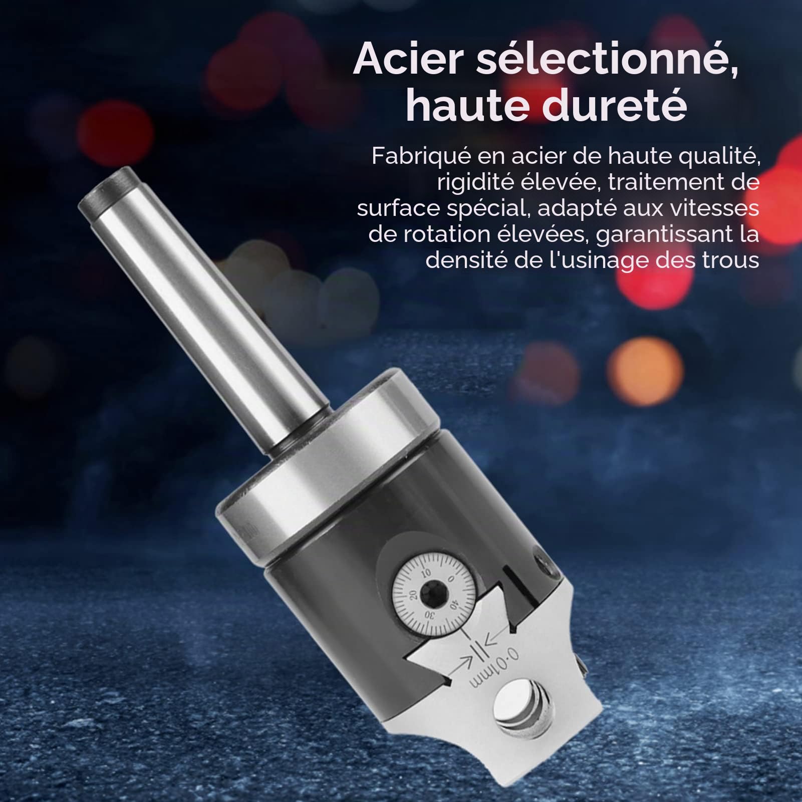 Lot de 12 Têtes D'alésage en Carbure de Tungstène Barres D'alésage MT2 à M10 F1 à 12 Tête D'alésage 50 Mm avec 9 Barres D'alésage 12 Mm Accessoires de Fraiseuse