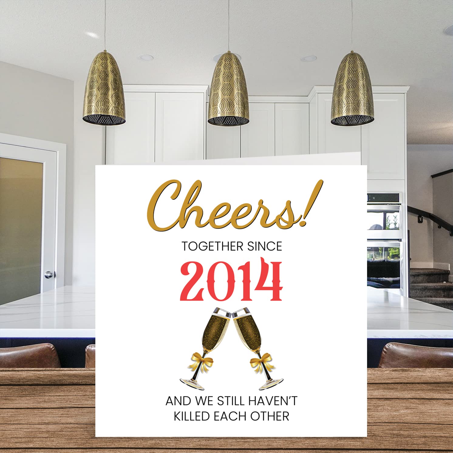 Stuff4 Carte D'anniversaire Amusante En étain Pour Femme Ou Mari – 3653 Days Together – Cadeau « I Love You », Cartes De Vœux Pour Partenaire, 14 X 14 Cm