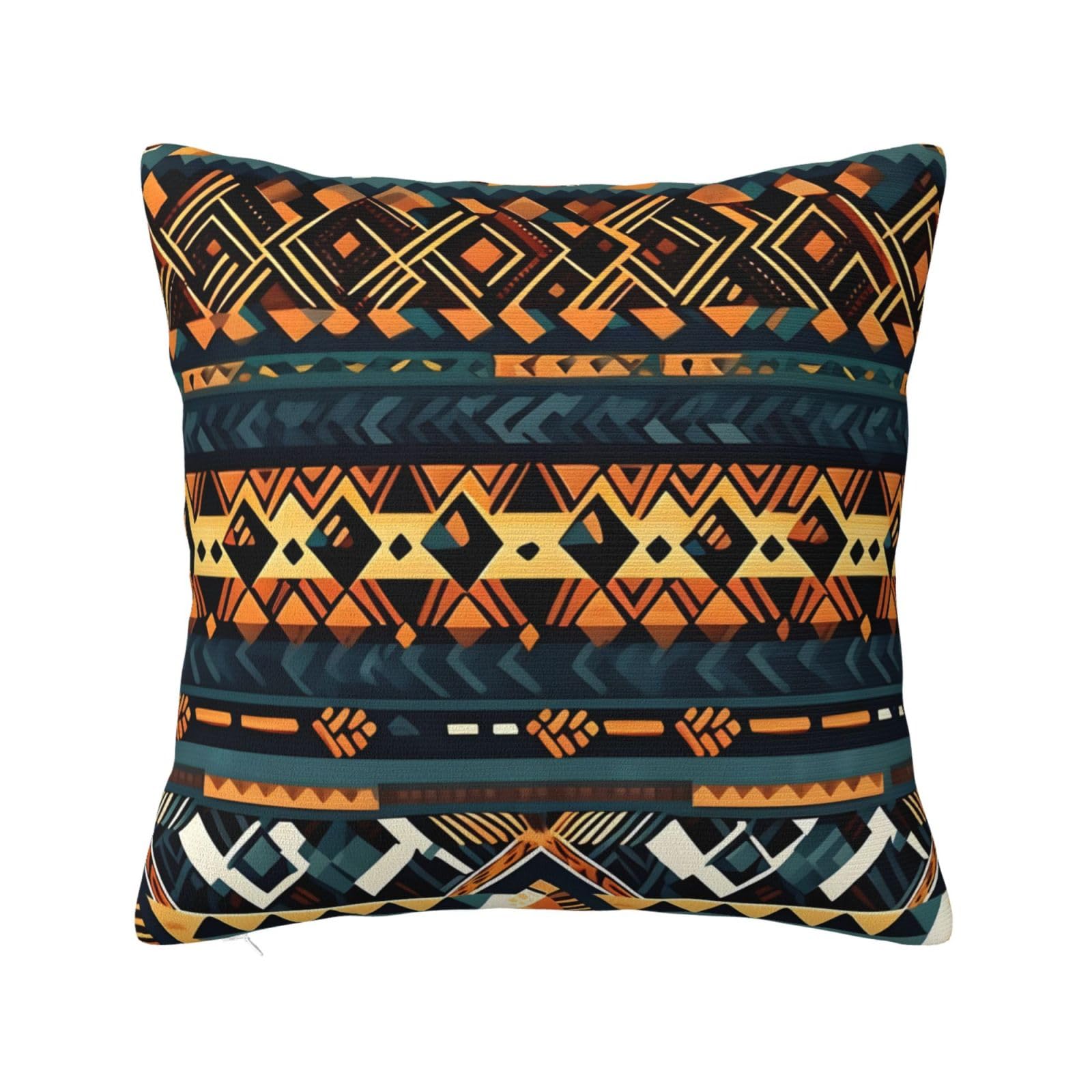 YzgWjBhd African Tribal Ethnic Texture Throw Pillow Cover 60CM x 60CM | Print Decorative Square Pillow Case | Funny Soft Cushion Cover