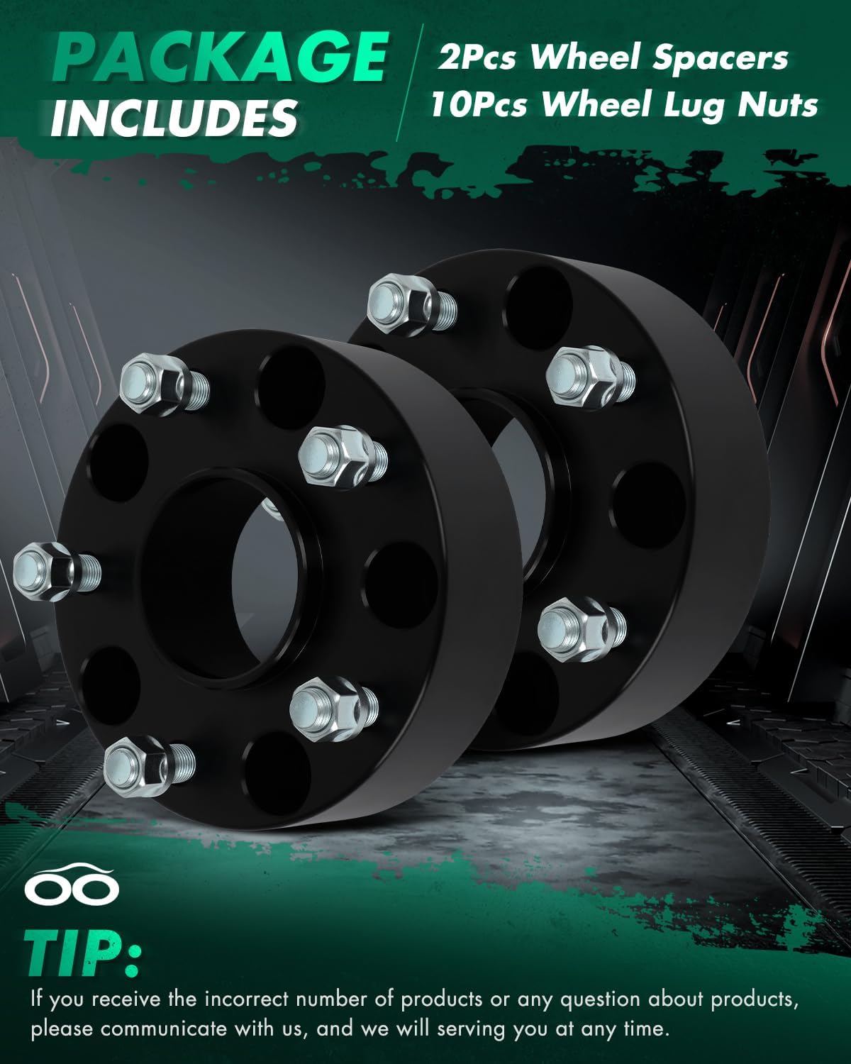 SCITOO 5x5.5 to 5x5.5 Wheel Spacers 2 inch Bore 77.8mm Studs 9/16 Fit for Ram 1500 2002-2010 for Dodge for Durango 2004-2009 2Pcs 5 Lug Wheel Spacers