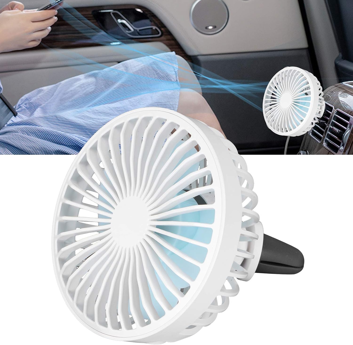 Mini Fan, Portable Fan, Car Electric Fan 3‑Gears Adjustment