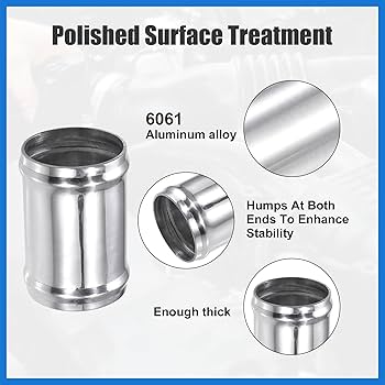 Straight Aluminum Intercooler Pipe - 2.0 Inch OD 6061 Alloy Intake Tube For Custom Car Applications